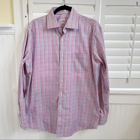 Peter Millar Other - Peter Millar Multi Spring Colors Plaid Cotton Button-Up Shirt Men’s Large
